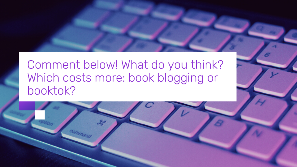 comment below book blogging vs booktok